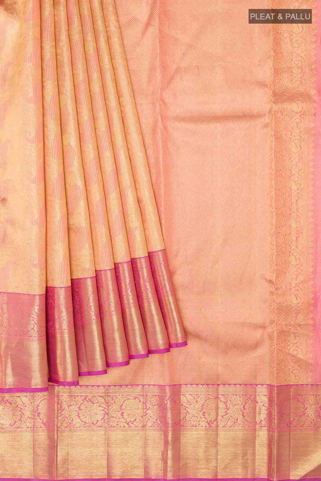 Golden Kanchipuram Tissue Silk Saree