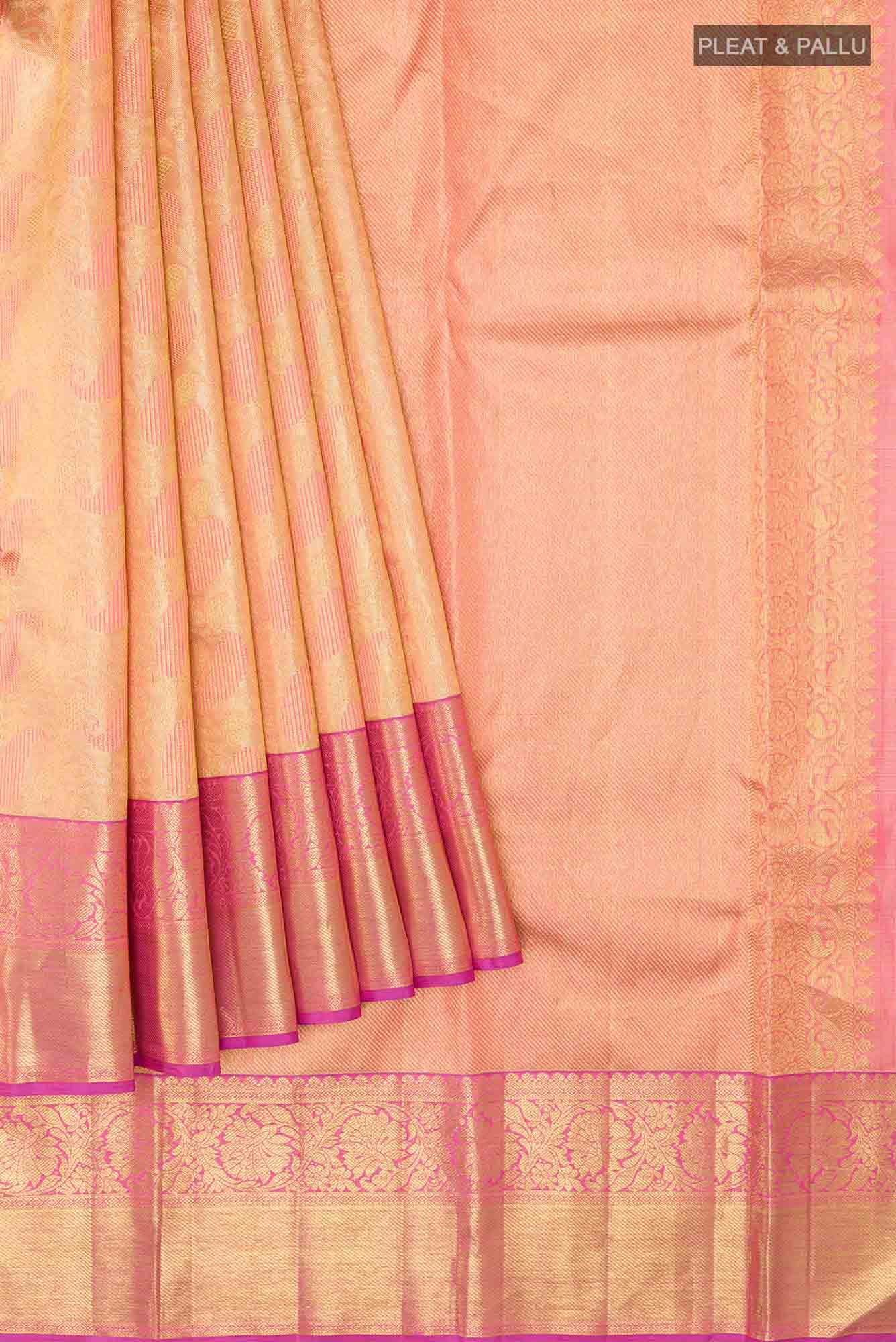Golden Kanchipuram Tissue Silk Saree