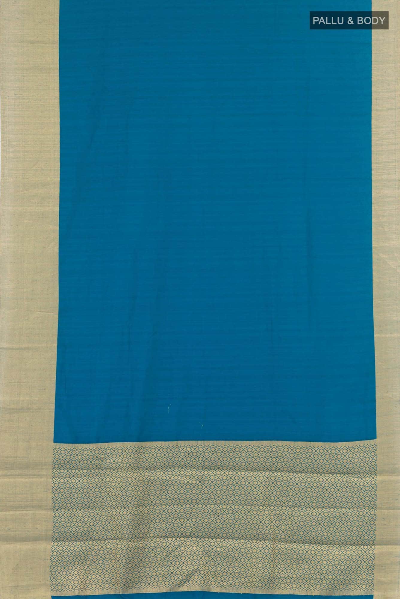 Blue Blended Art Silk Saree