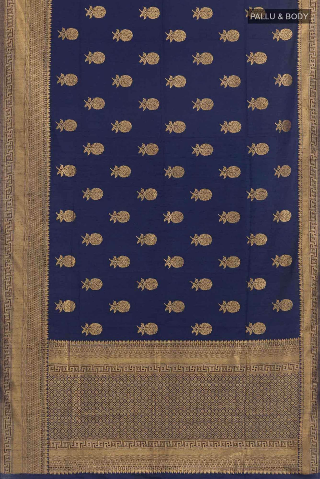 Blue Blended Art Silk Saree