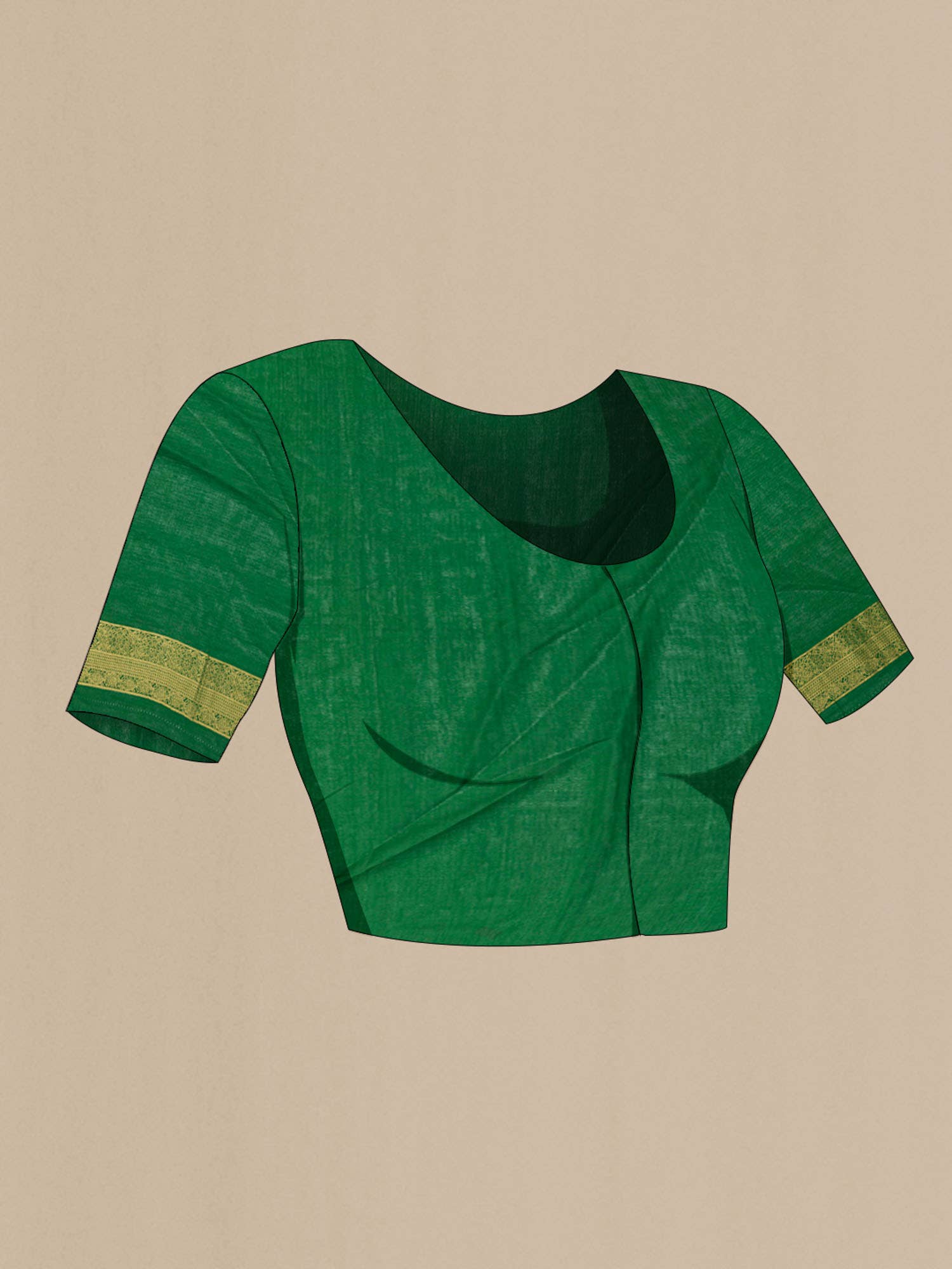 Green Blended Art Silk Saree