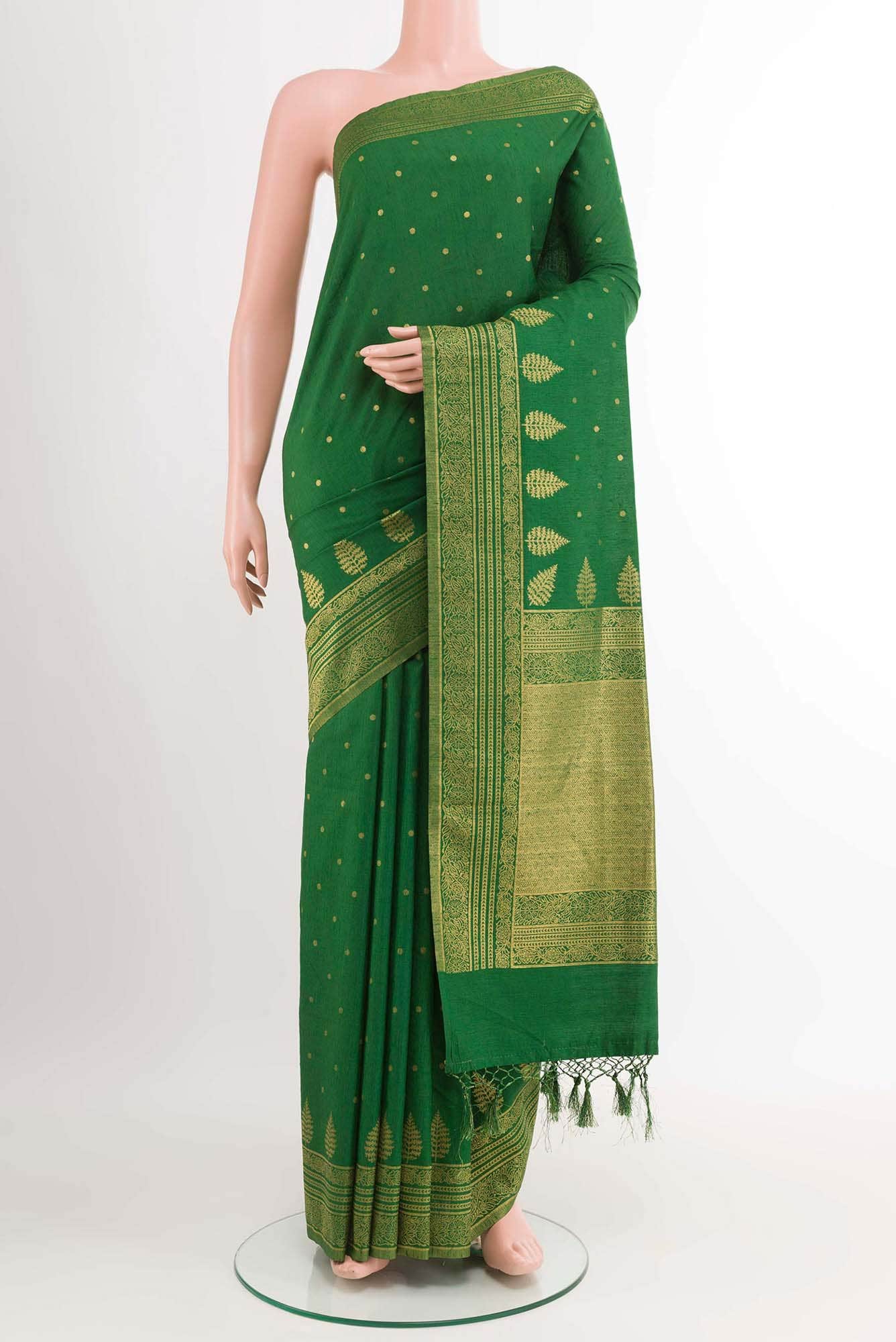 Green Blended Art Silk Saree