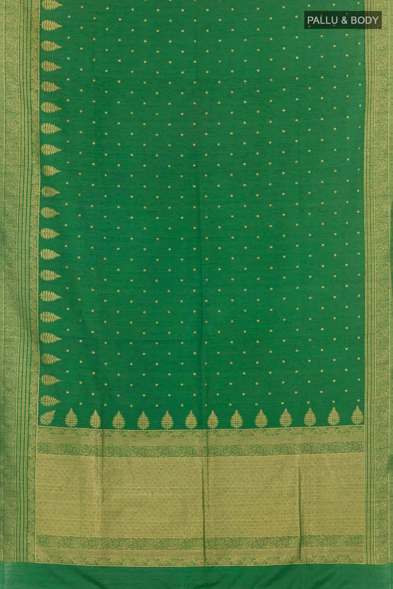 Green Blended Art Silk Saree