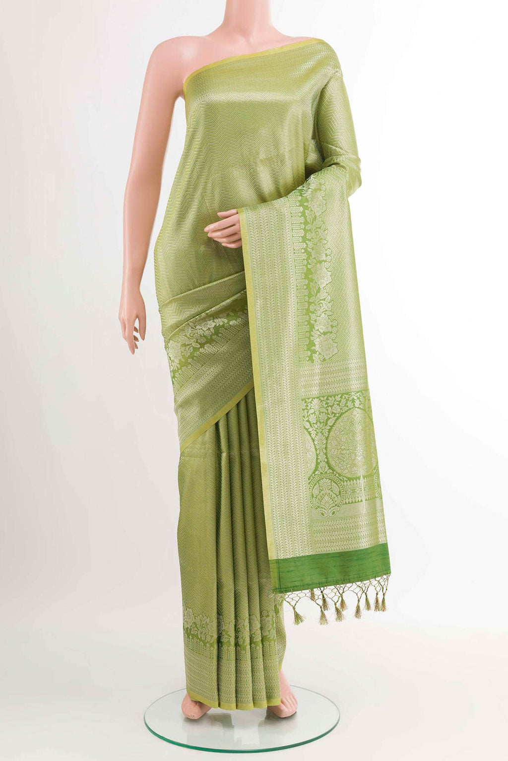 Green Blended Art Silk Saree