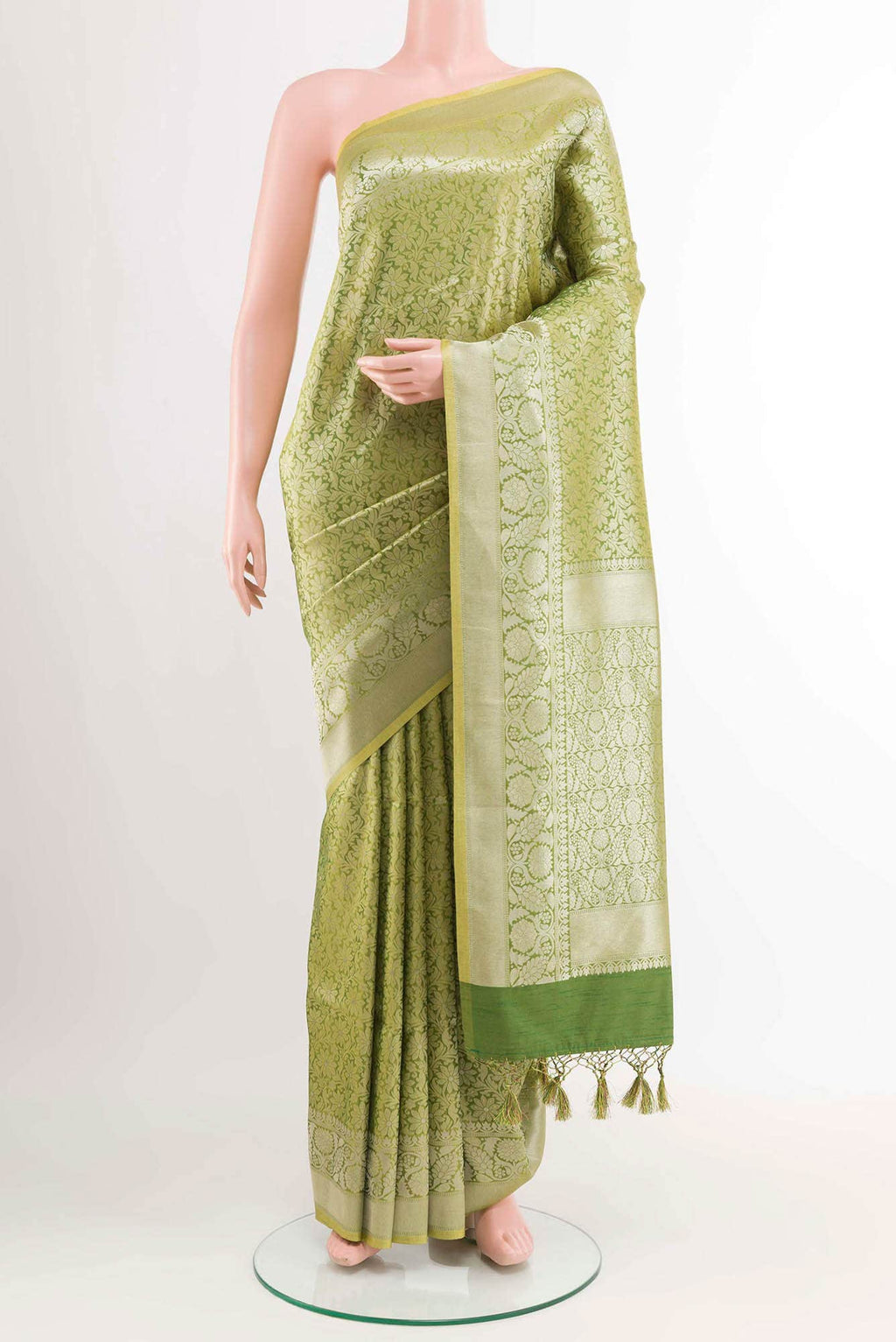 Green Blended Art Silk Saree