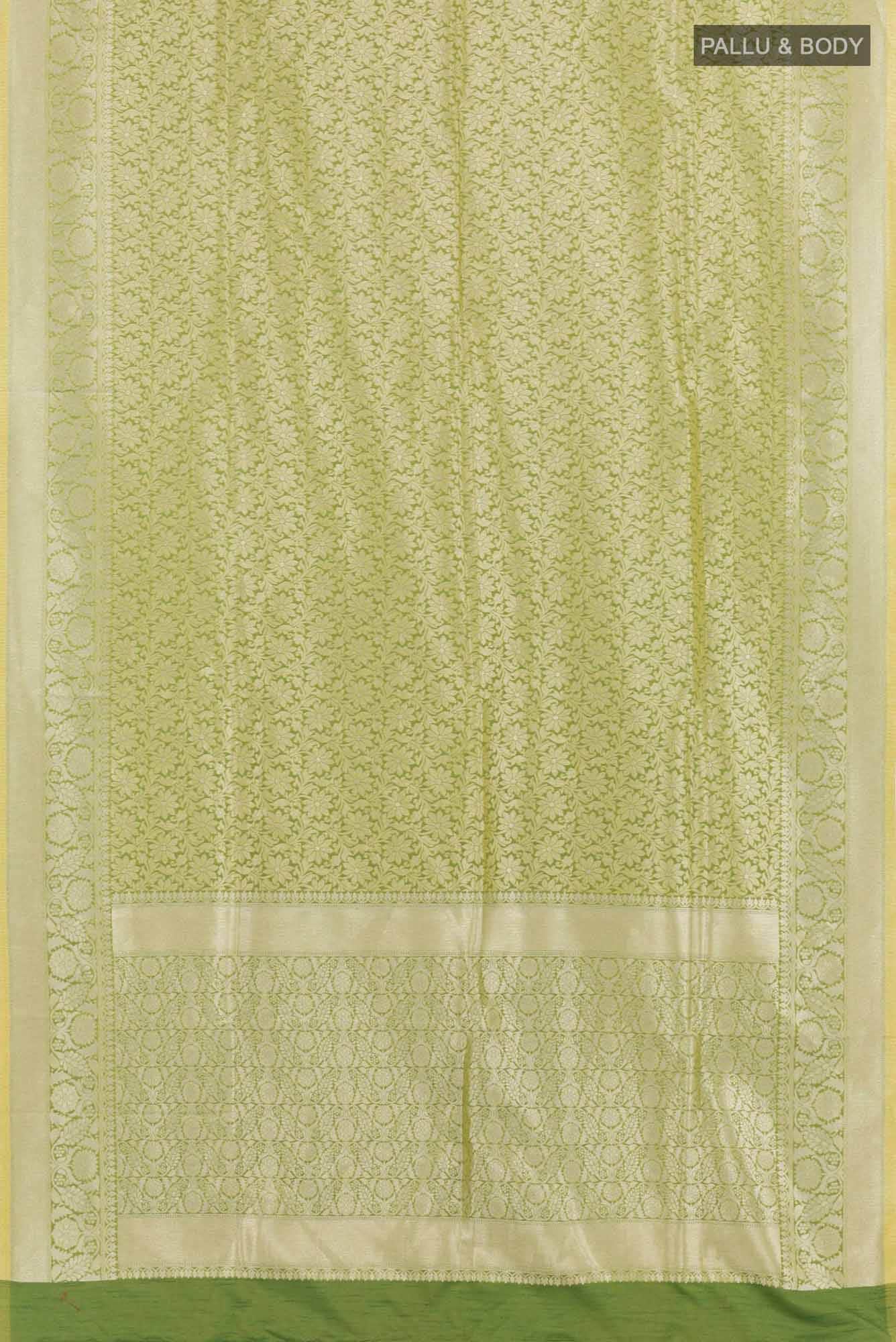 Green Blended Art Silk Saree