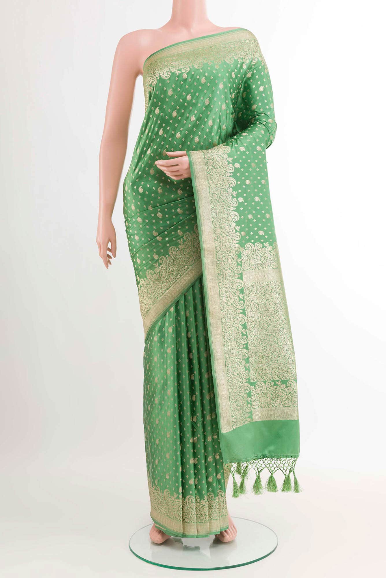 Green Blended Art Silk Saree