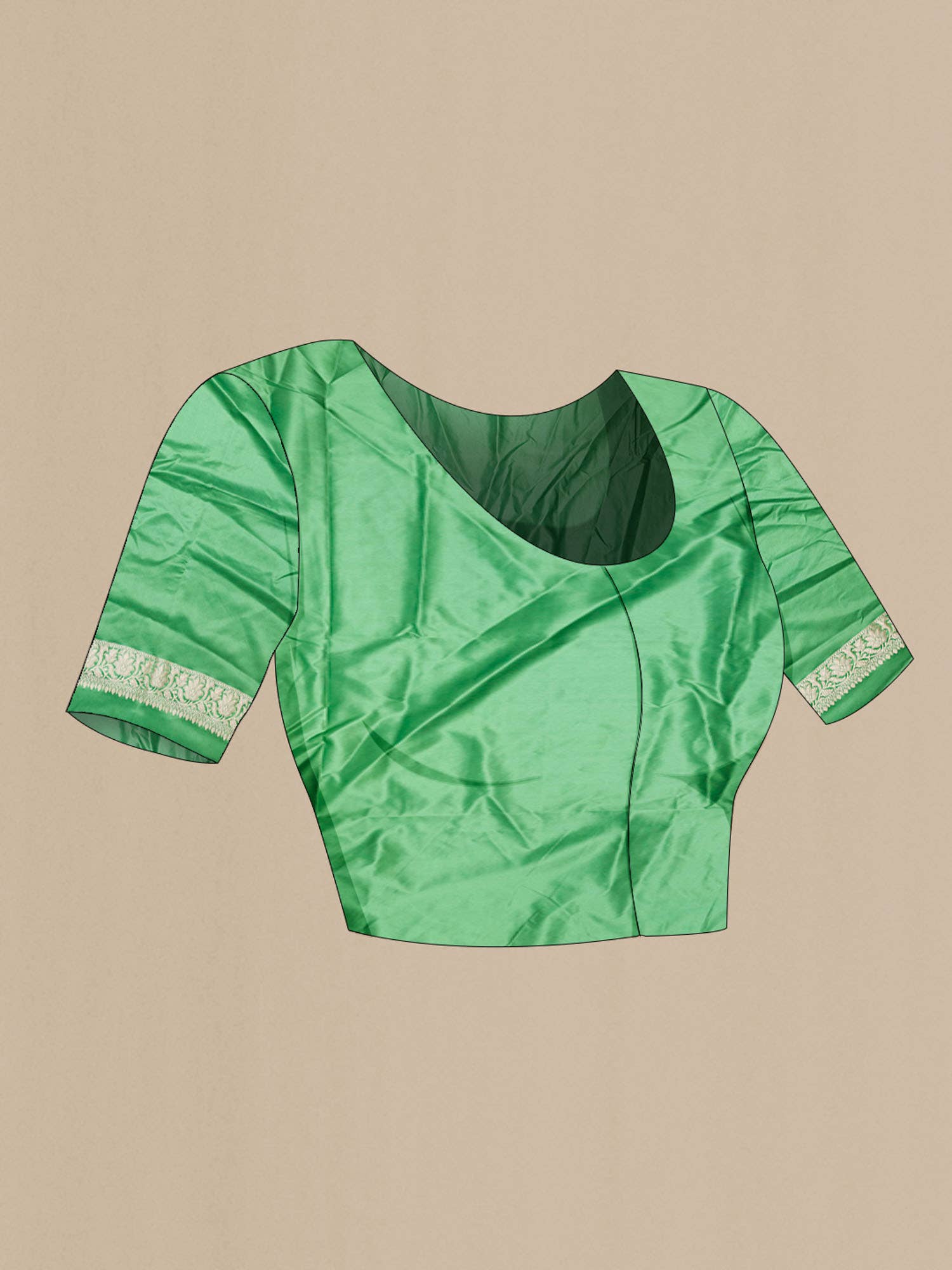 Green Blended Art Silk Saree