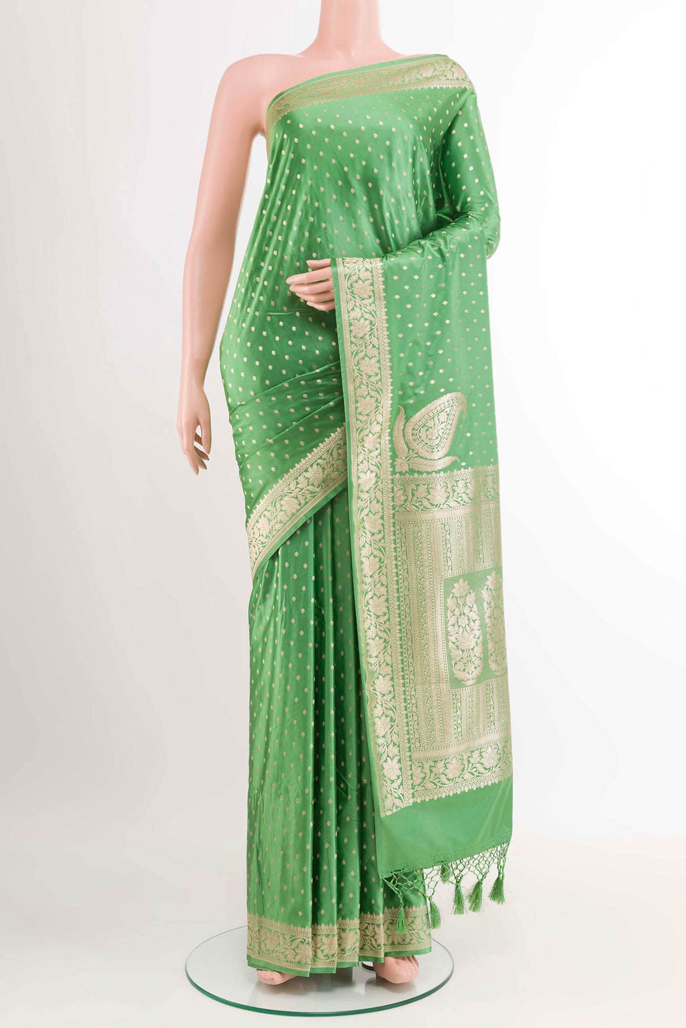 Green Blended Art Silk Saree