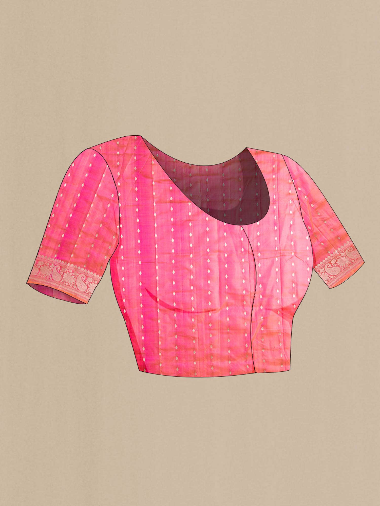 Pink Banarasi Katan Silk Saree