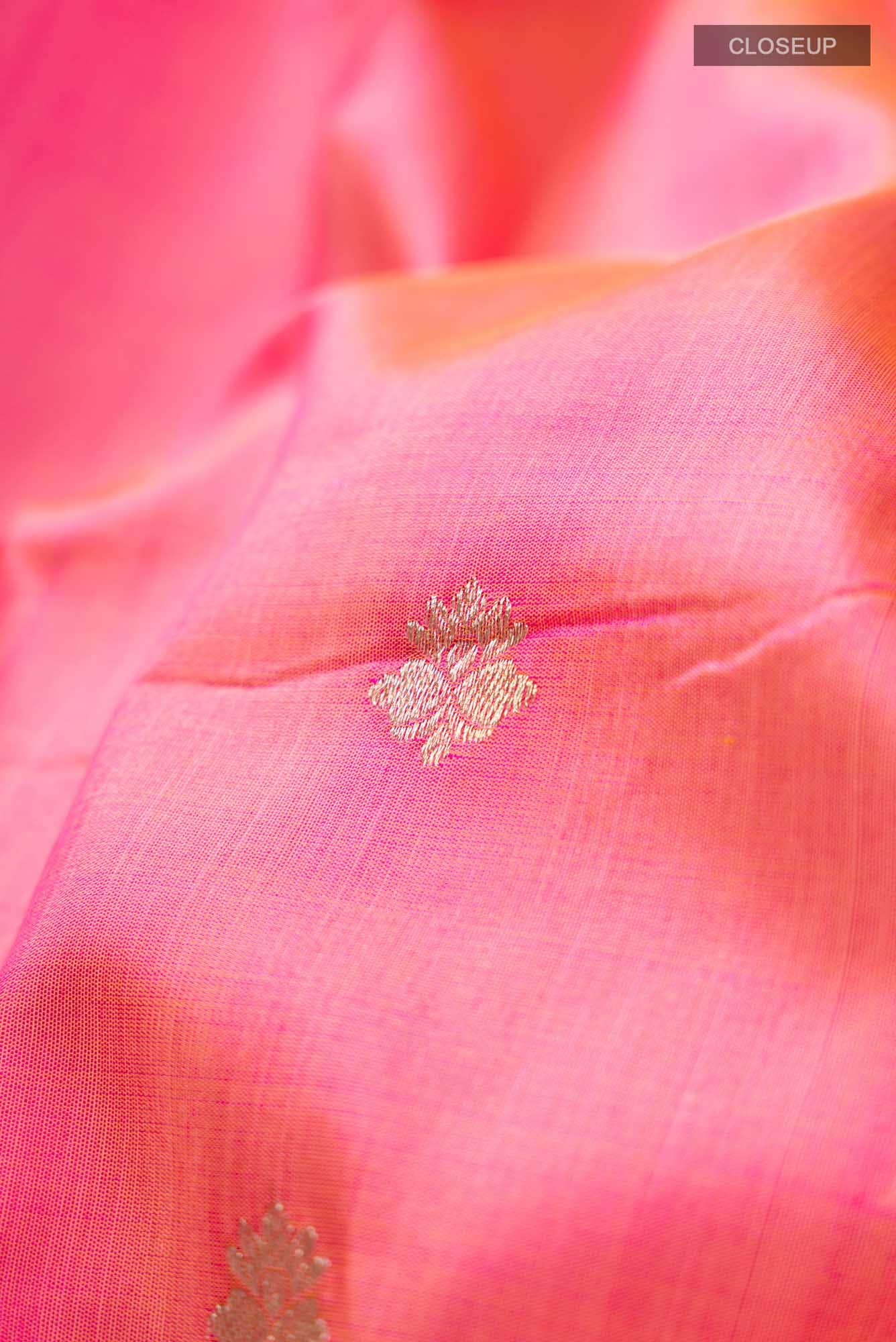 Pink Banarasi Katan Silk Saree