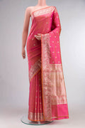 Pink Banarasi Katan Silk Saree