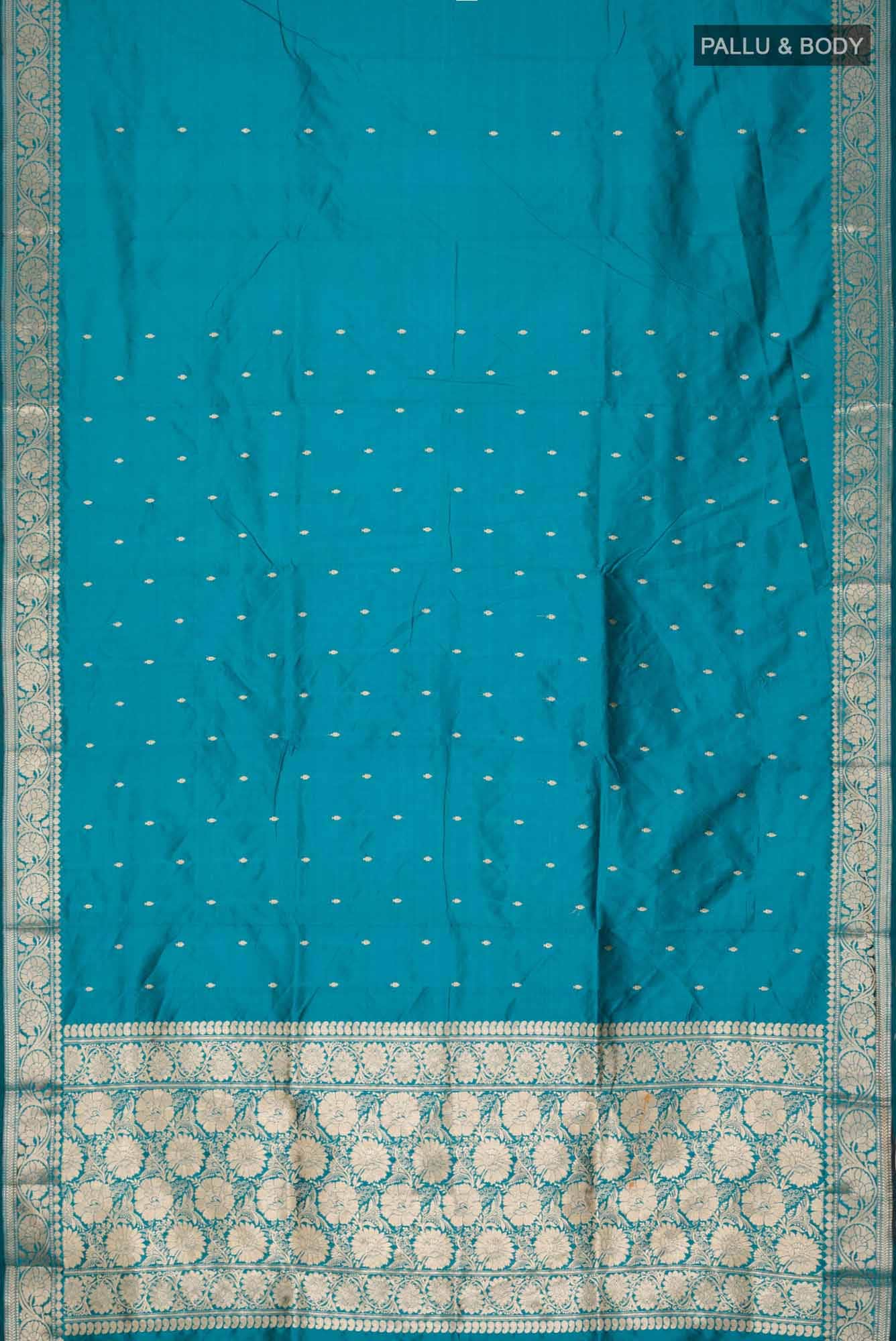 Blue Banarasi Katan Silk Saree