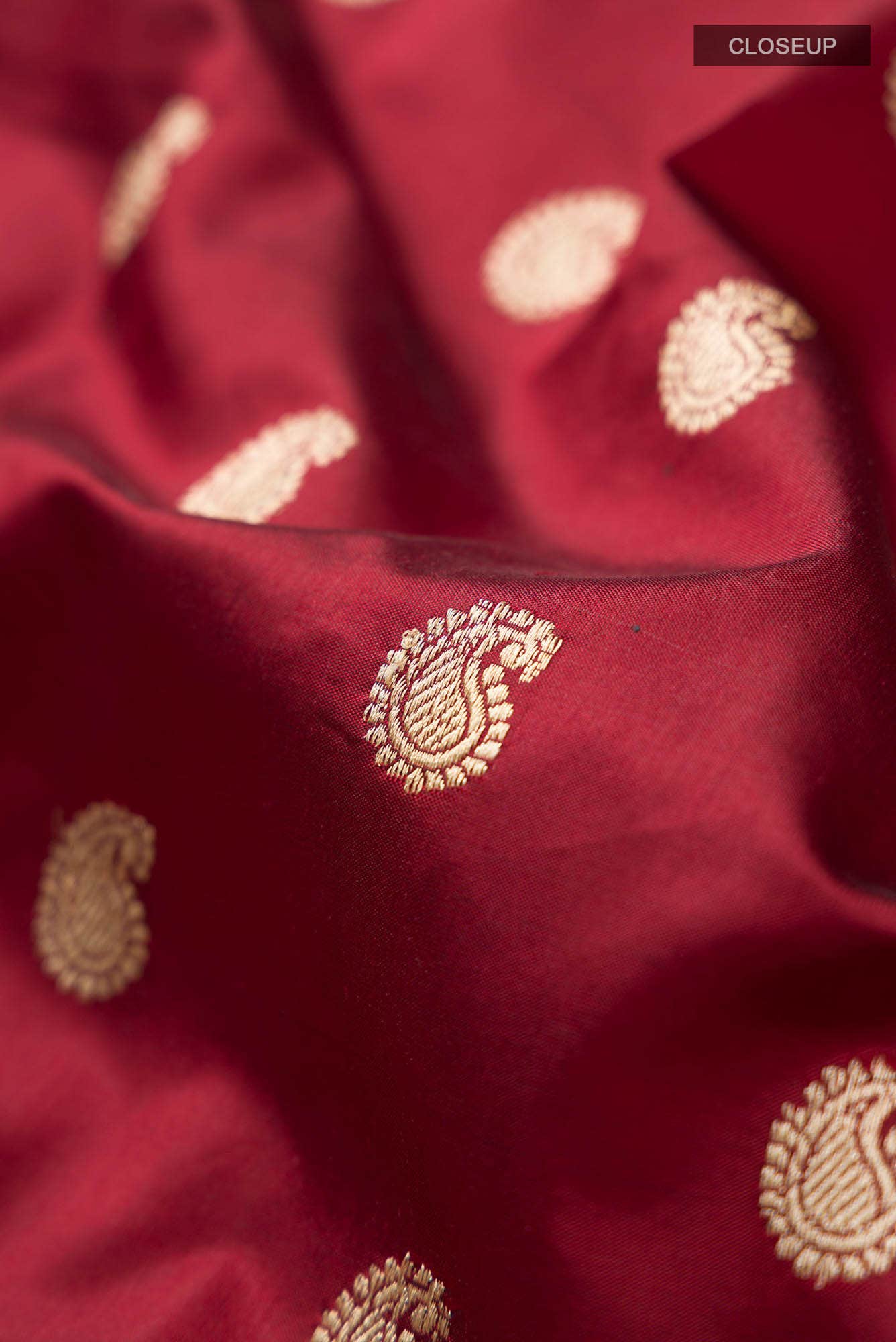 Maroon Banarasi Katan Silk Saree