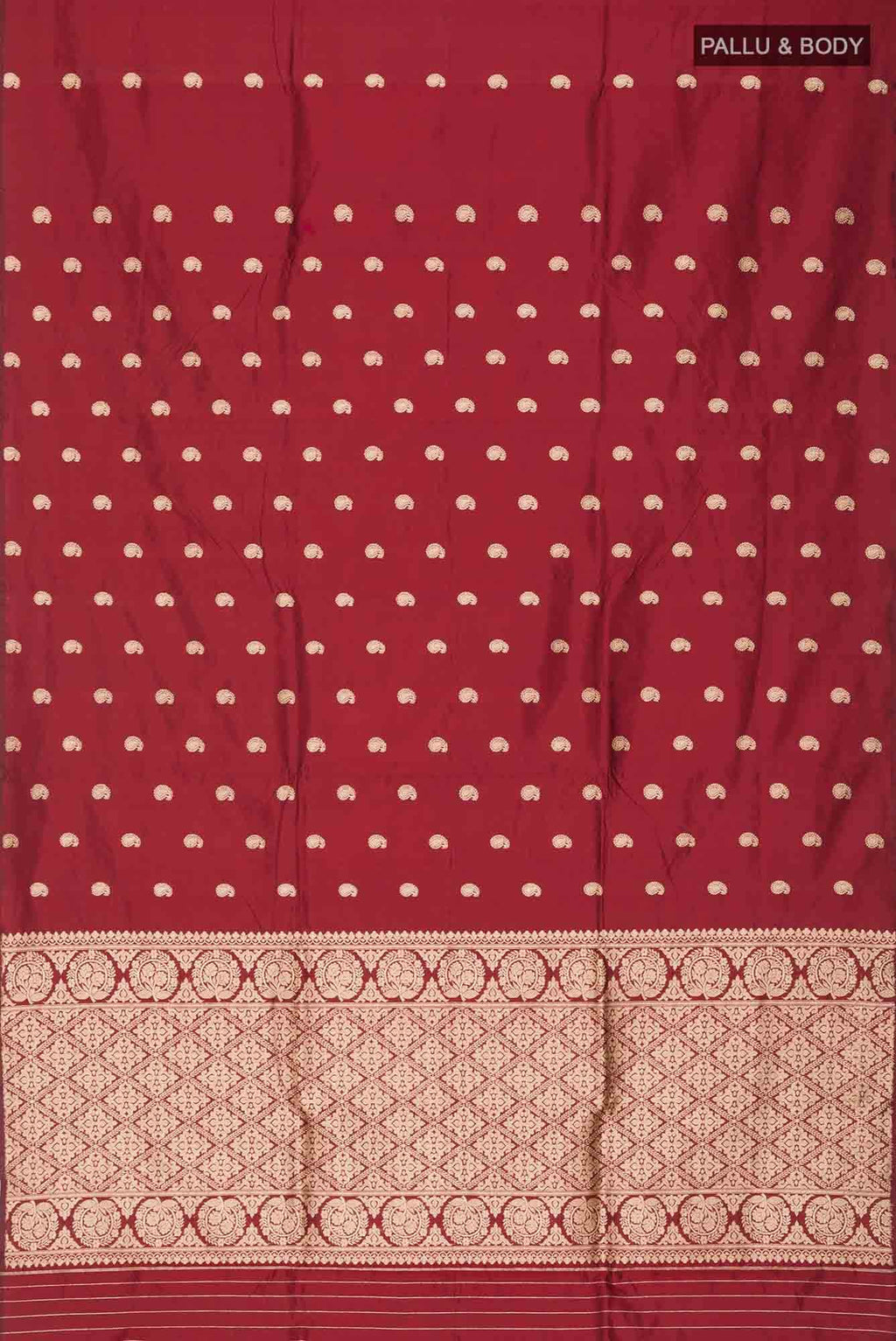 Maroon Banarasi Katan Silk Saree