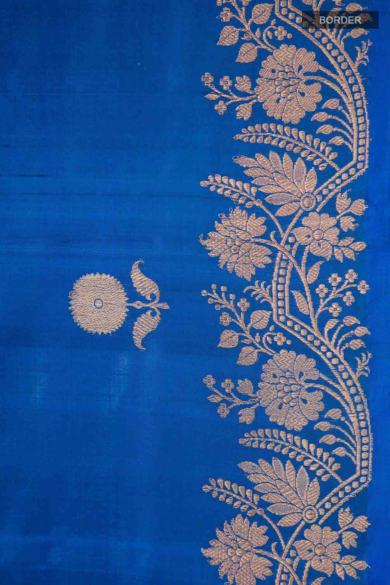Blue Banarasi Silk Saree
