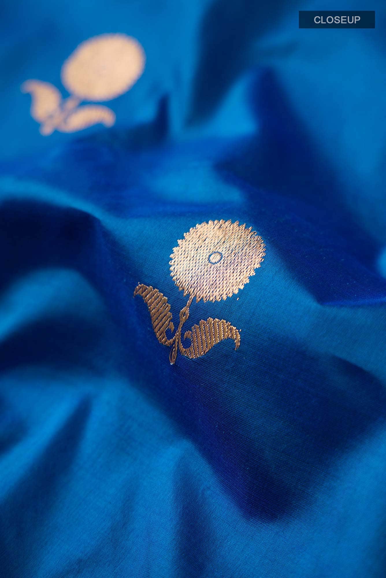 Blue Banarasi Silk Saree