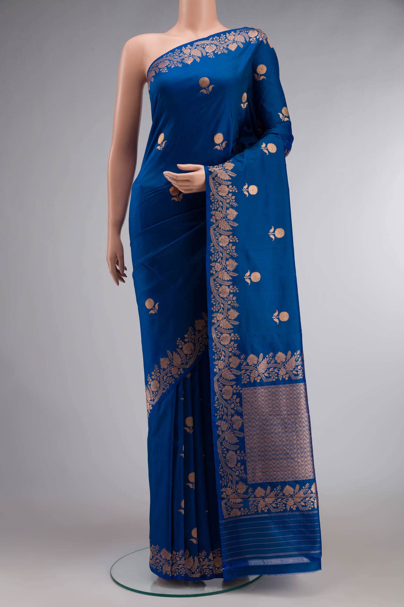 Blue Banarasi Silk Saree