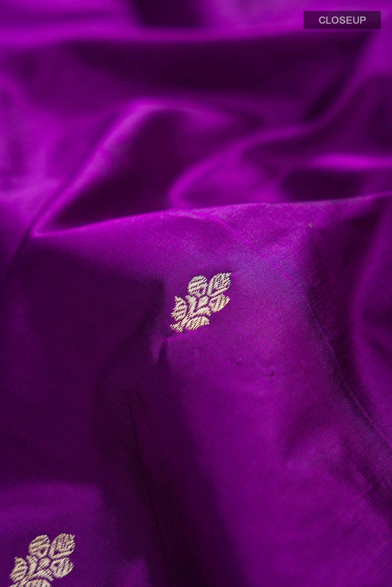 Purple Banarasi Katan Silk Saree