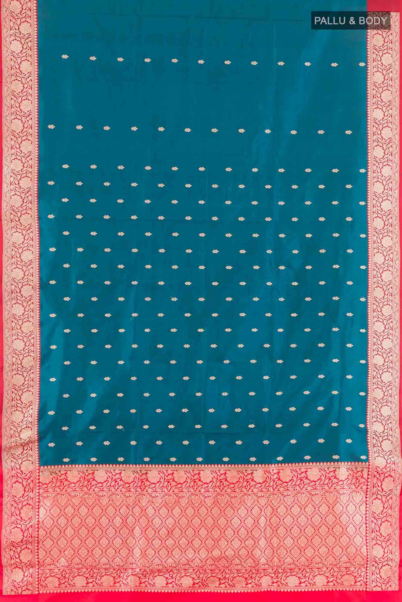 Blue Banarasi Katan Silk Saree