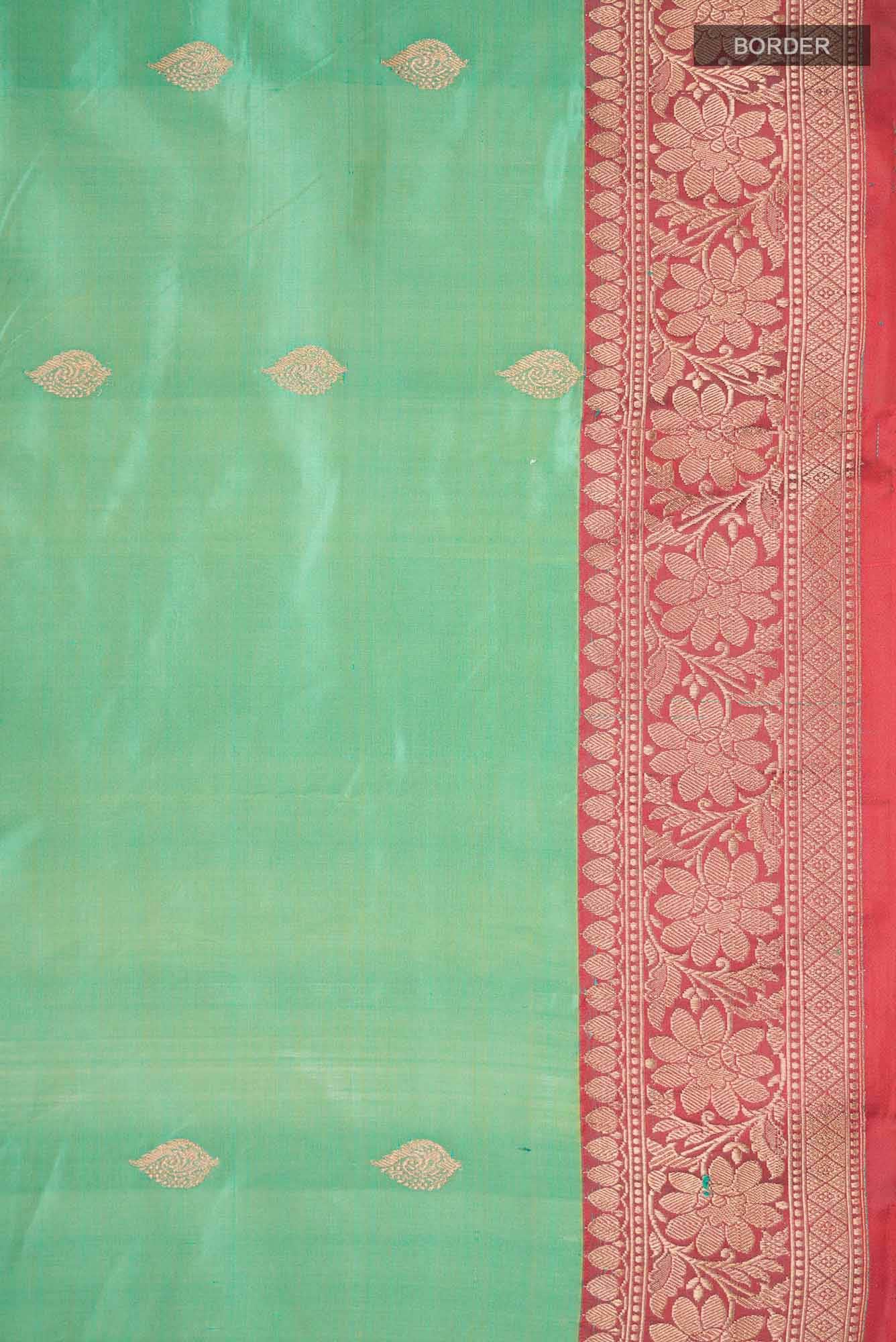 Green Banarasi Katan Silk Saree
