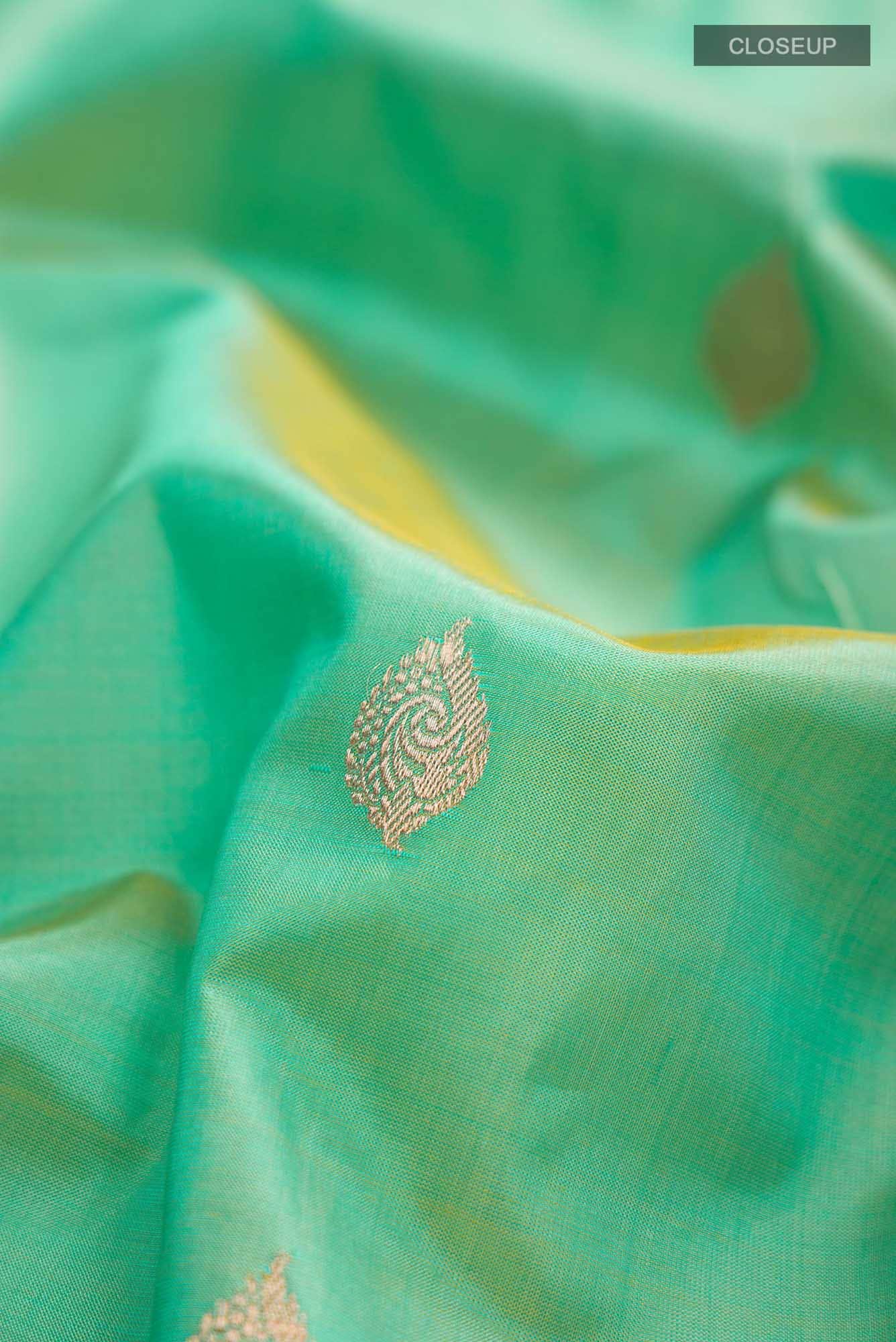 Green Banarasi Katan Silk Saree