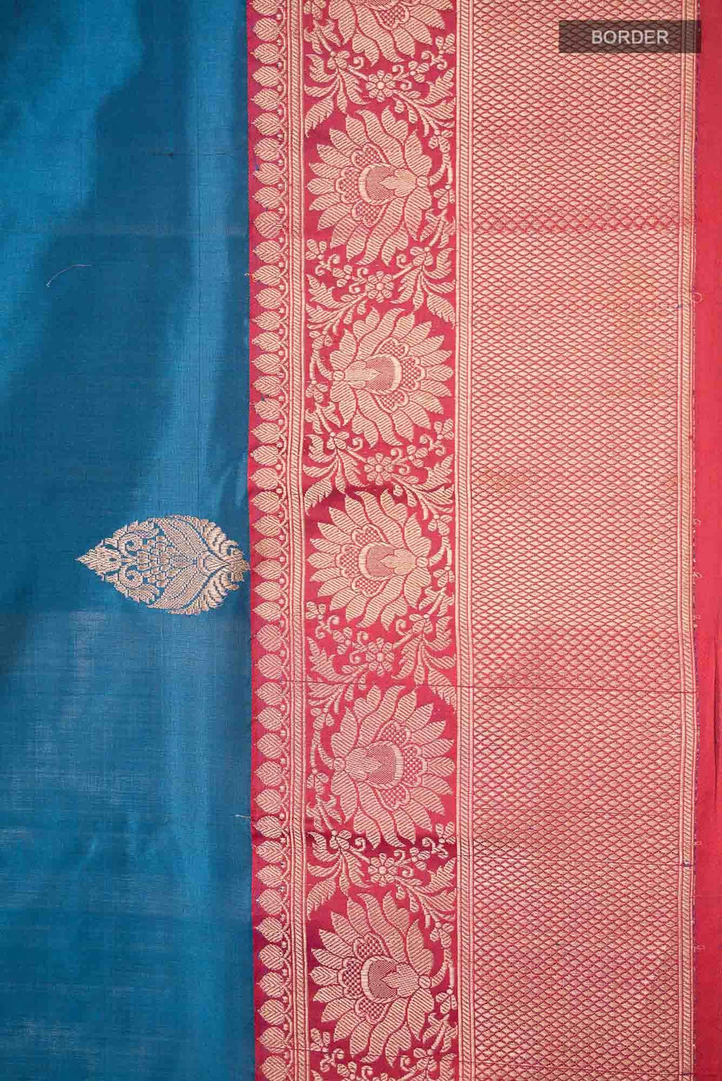 Blue Banarasi Katan Silk Saree