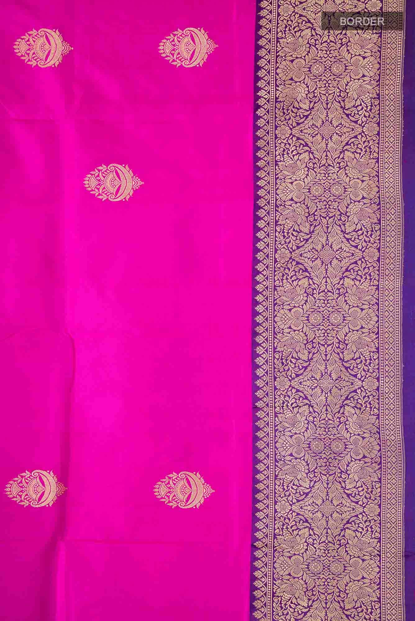 Pink Banarasi Katan Silk Saree