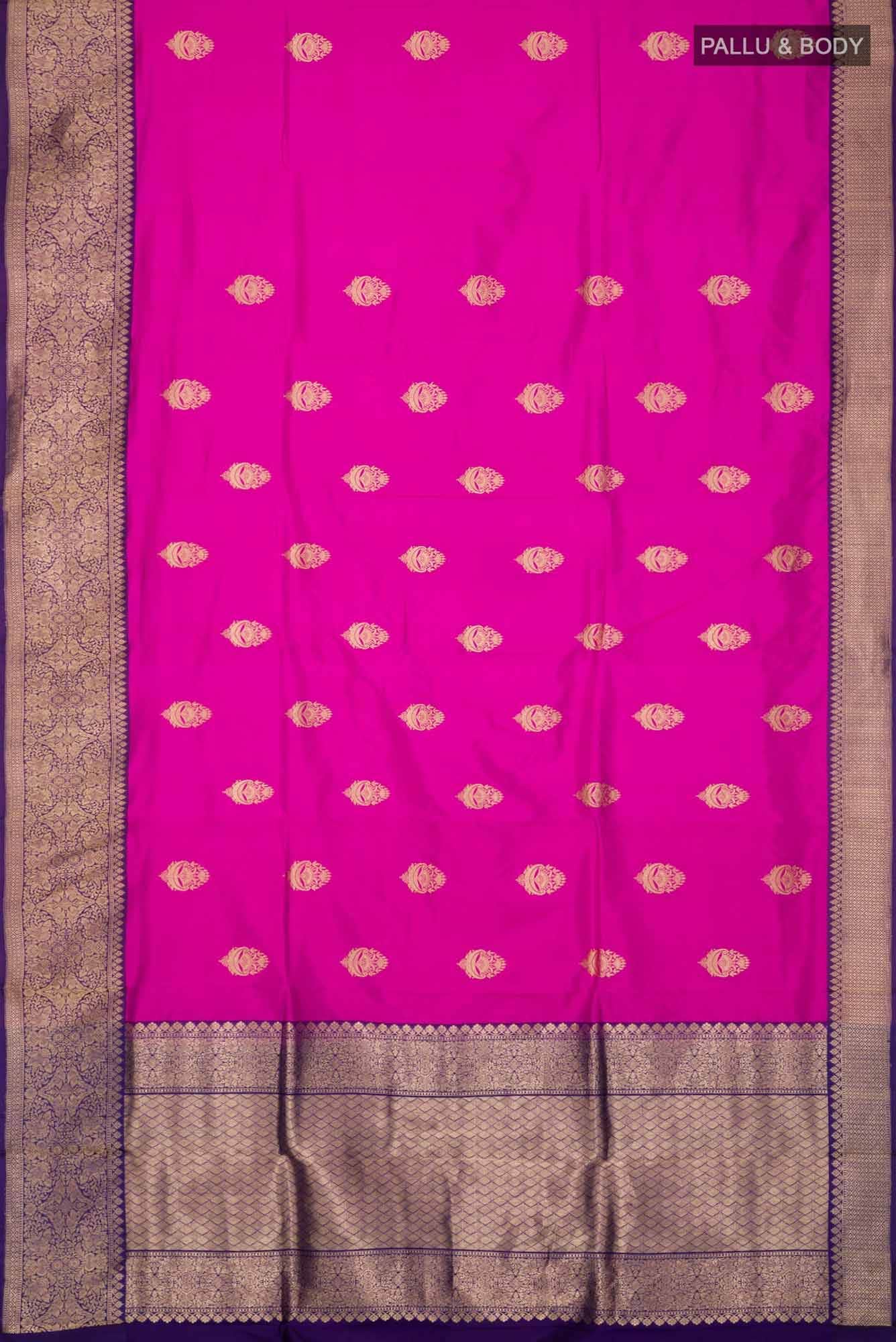 Pink Banarasi Katan Silk Saree