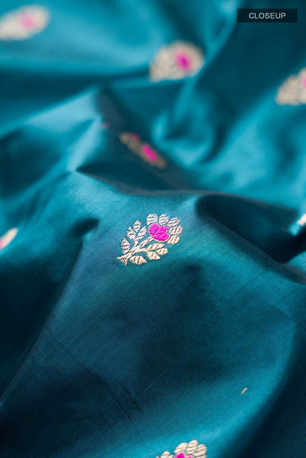 Blue Banarasi Katan Silk Saree