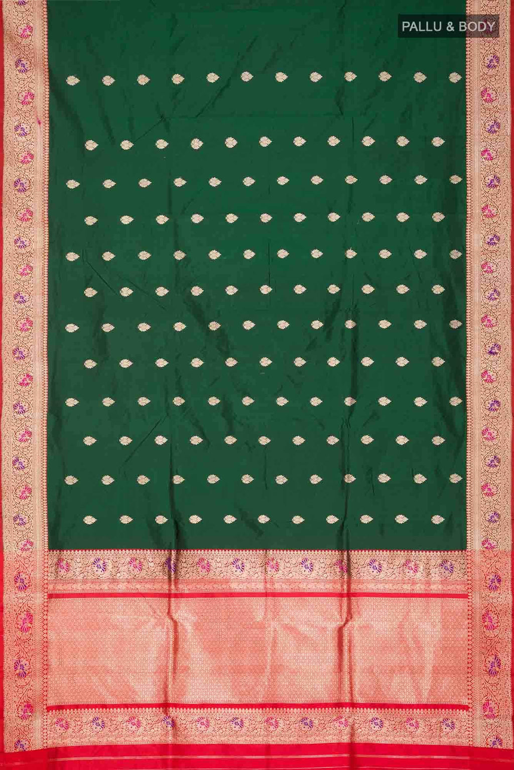 Green Banarasi Katan Silk Saree