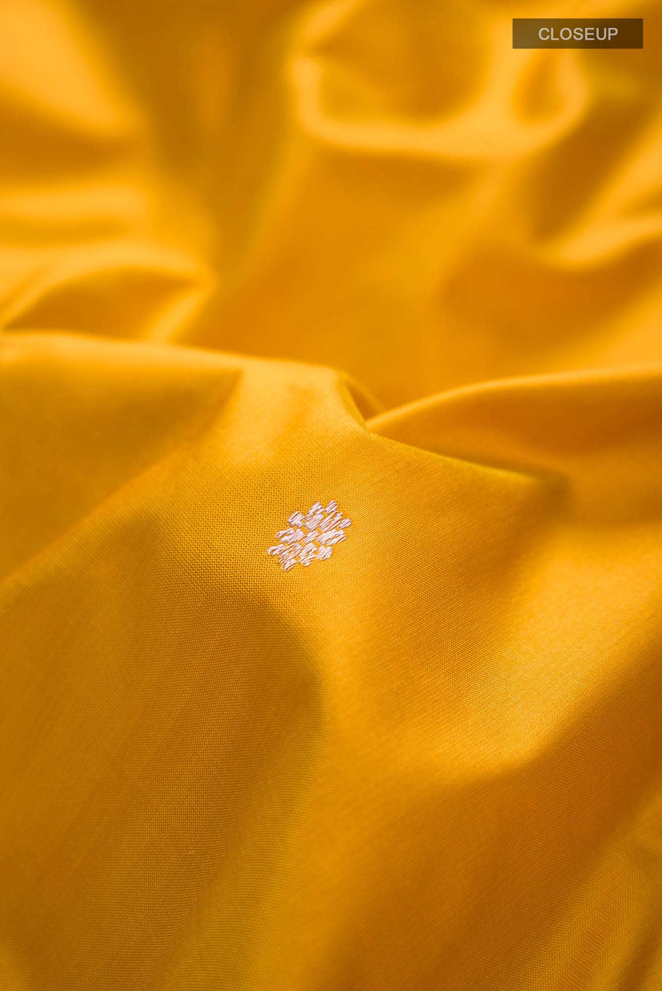 Yellow Banarasi Katan Silk Saree