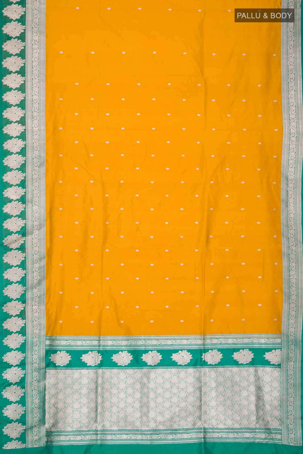 Yellow Banarasi Katan Silk Saree