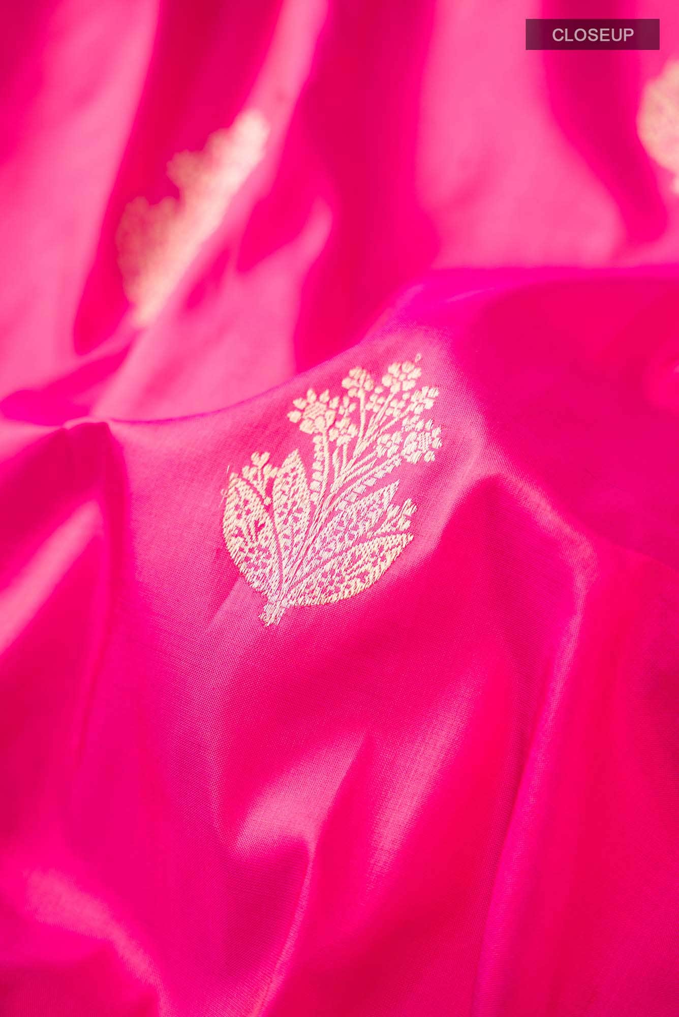 Pink Banarasi Katan Silk Saree