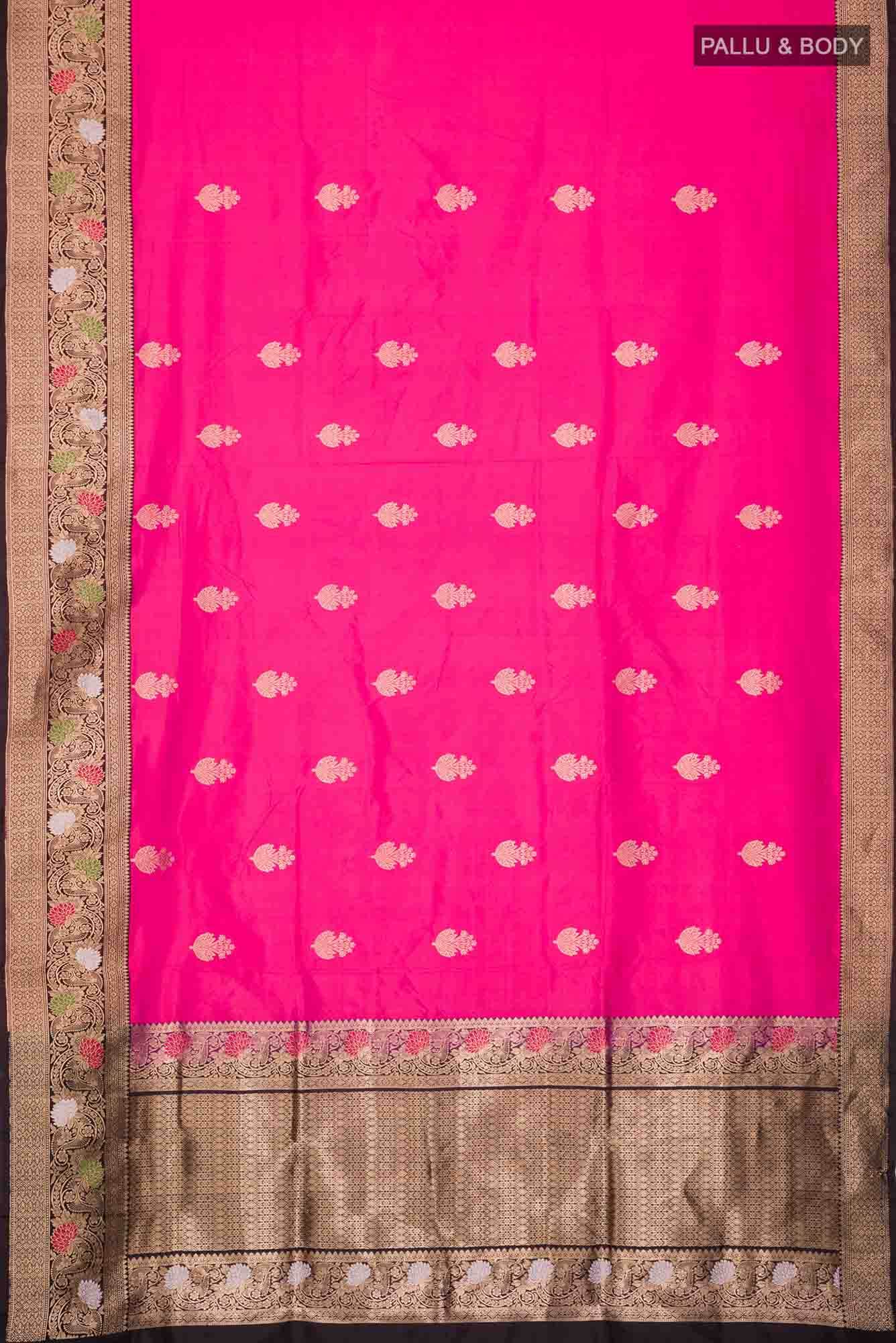 Pink Banarasi Katan Silk Saree