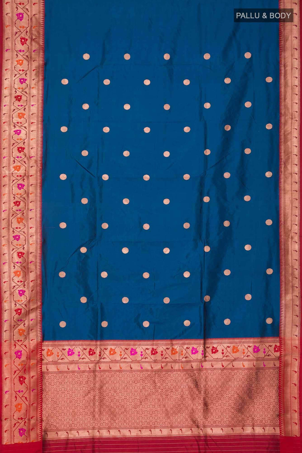 Blue Banarasi Katan Silk Saree
