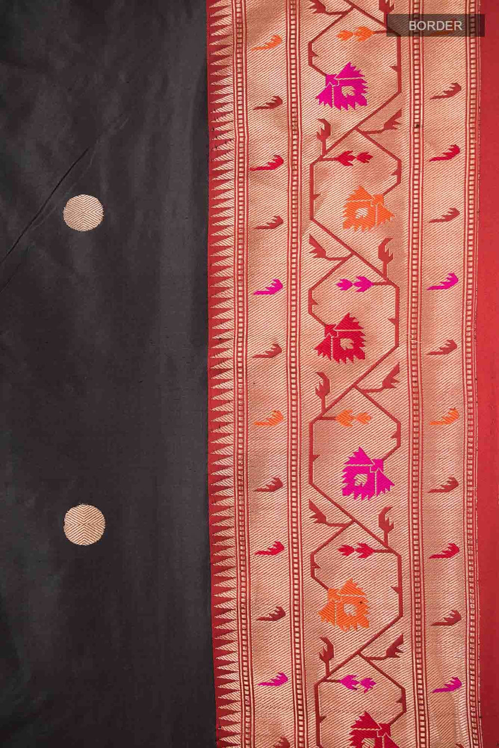 Black Banarasi Katan Silk Saree