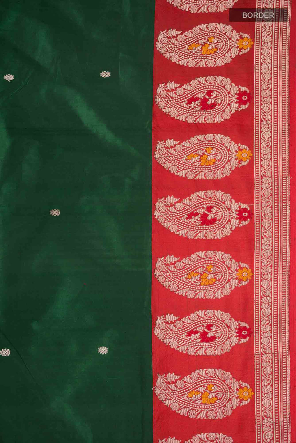 Green Banarasi Katan Silk Saree