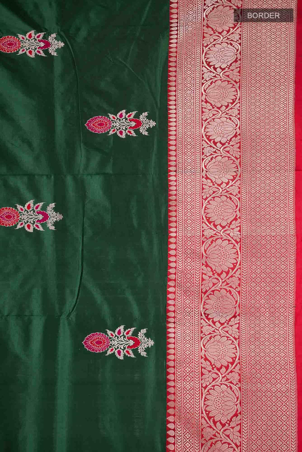 Green Banarasi Katan Silk Saree