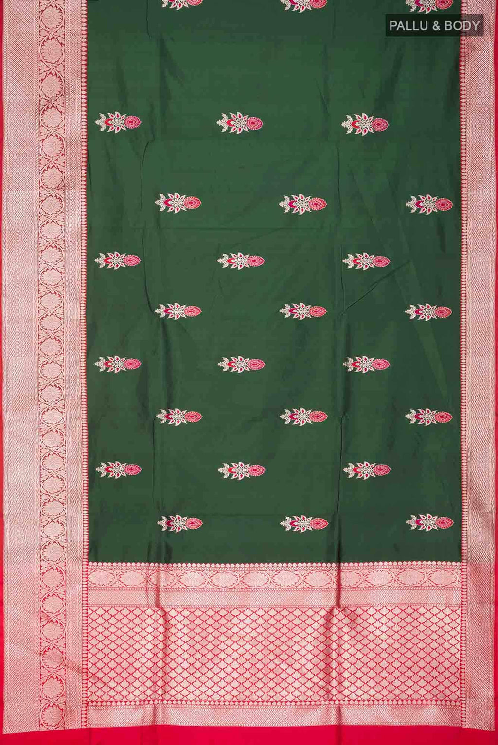 Green Banarasi Katan Silk Saree