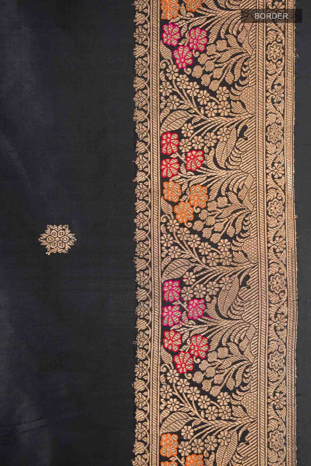 Black Banarasi Katan Silk Saree