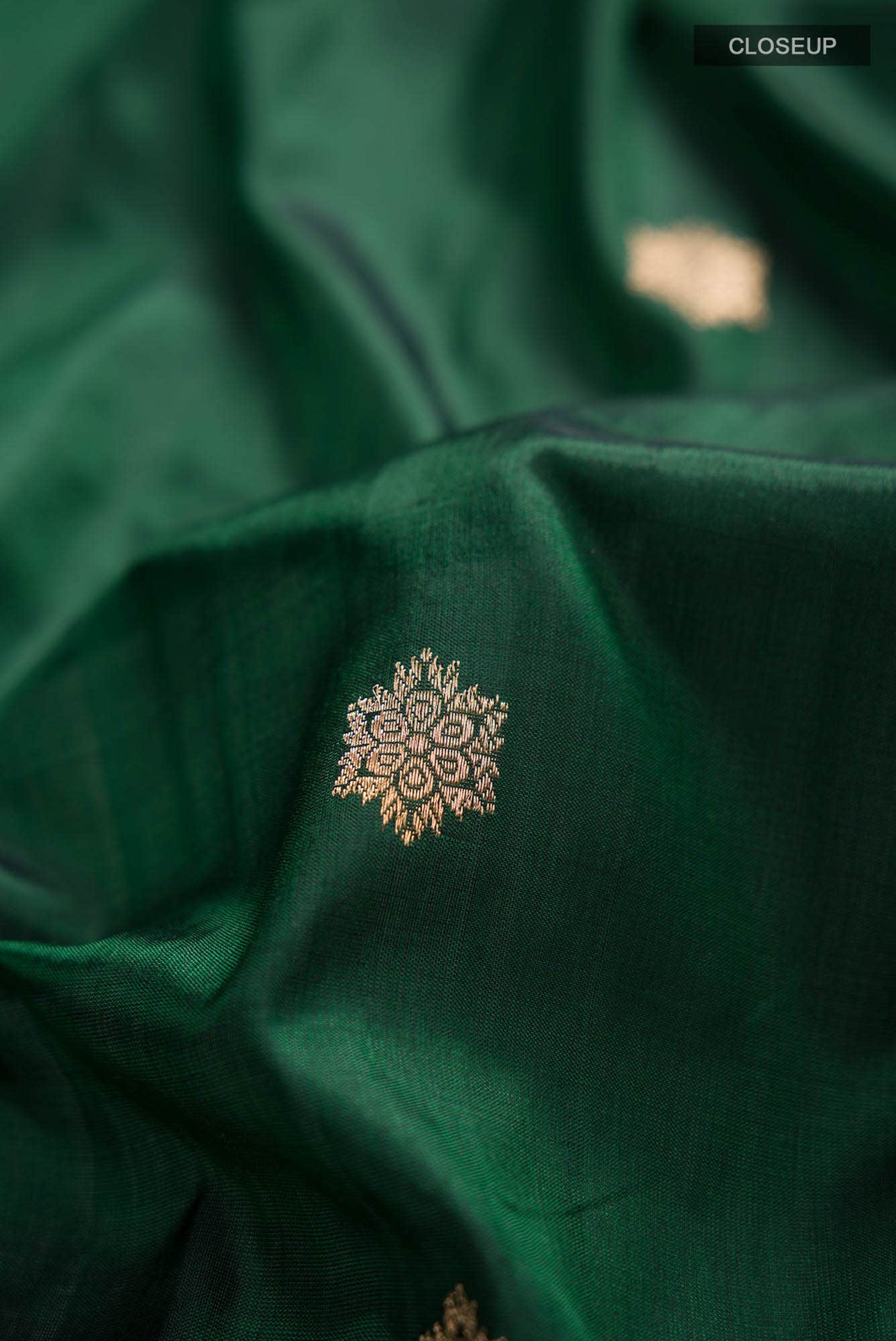 Green Banarasi Katan Silk Saree
