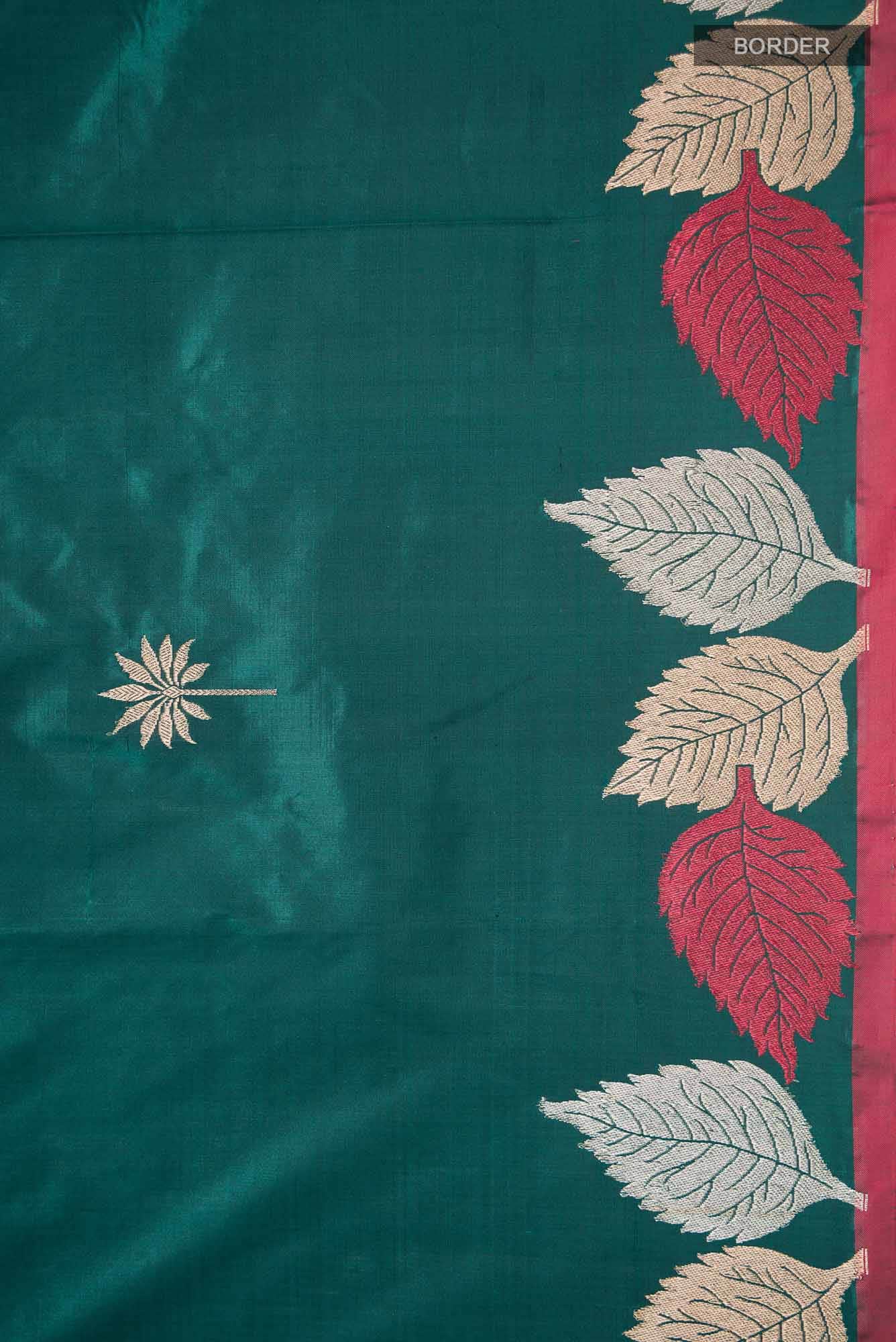 Green Banarasi Katan Silk Saree