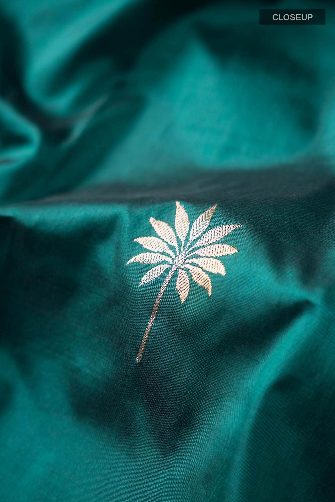Green Banarasi Katan Silk Saree