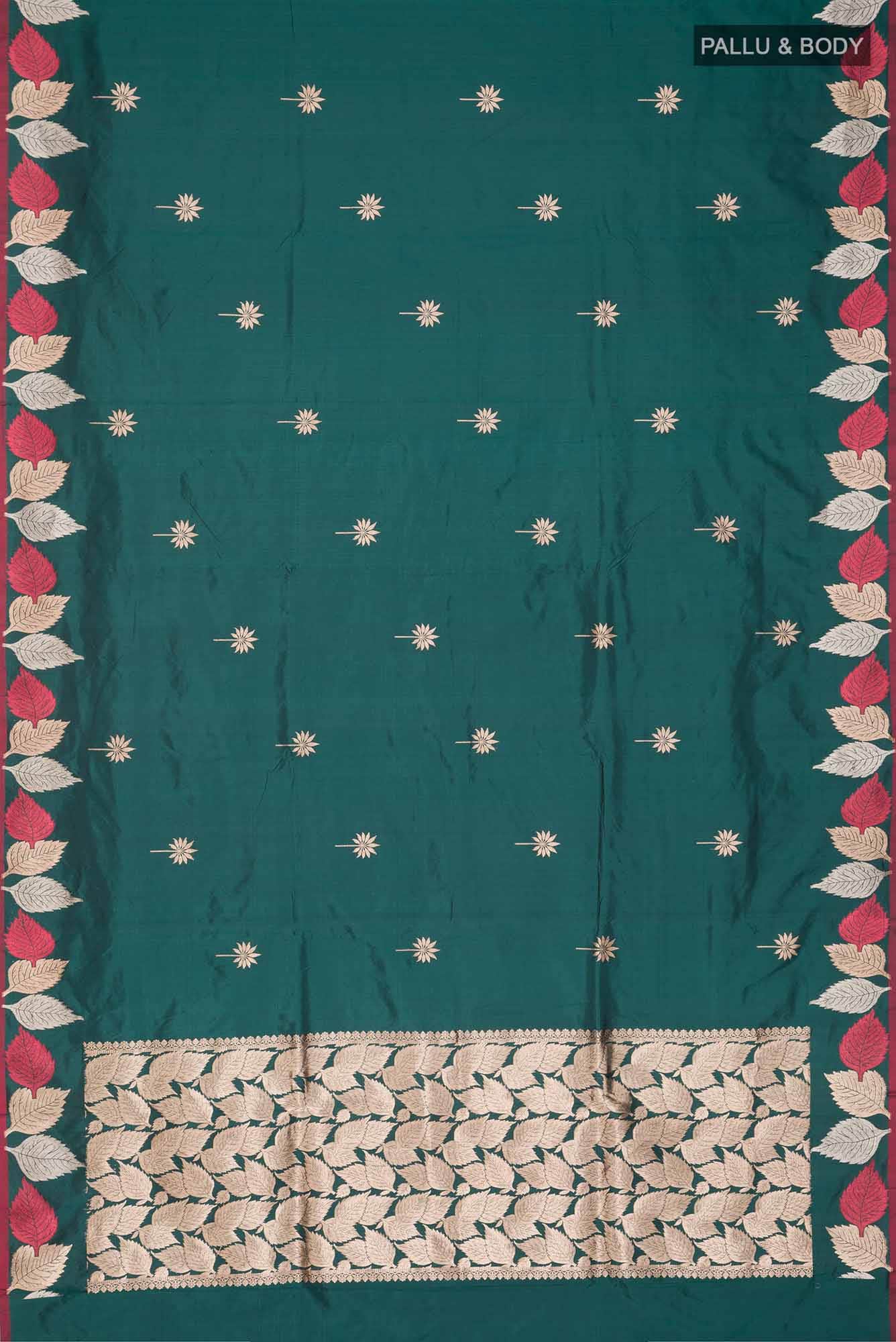 Green Banarasi Katan Silk Saree