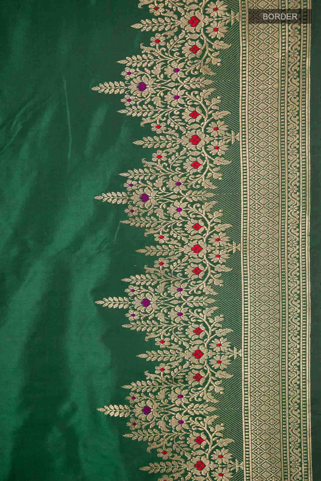 Green Banarasi Katan Silk Saree