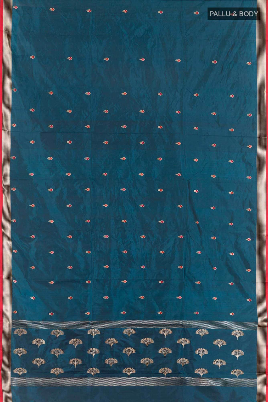 Blue Banarasi Katan Silk Saree