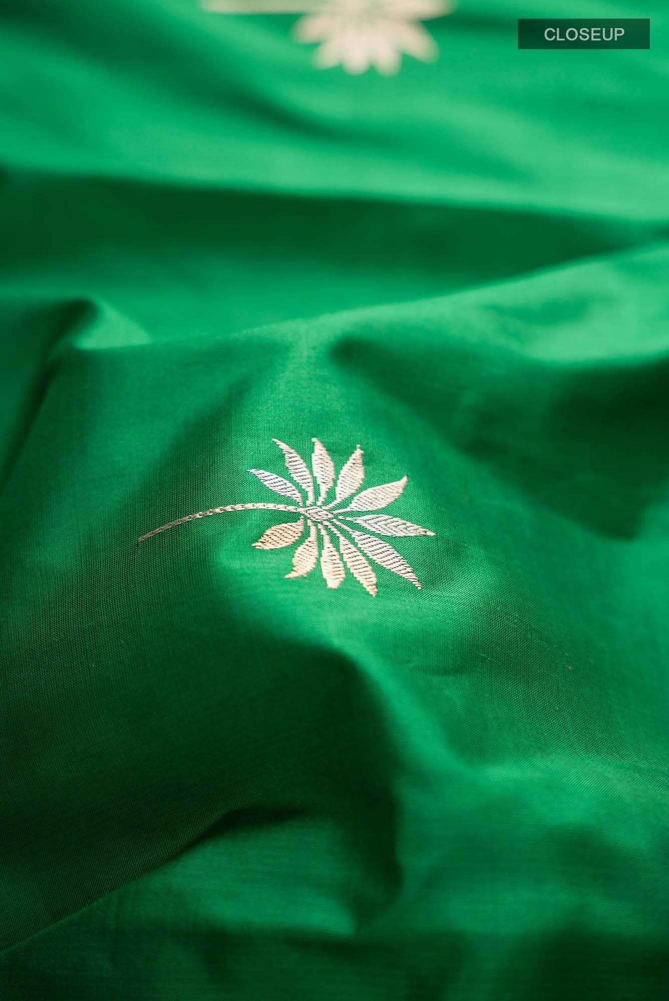 Green Banarasi Katan Silk Saree