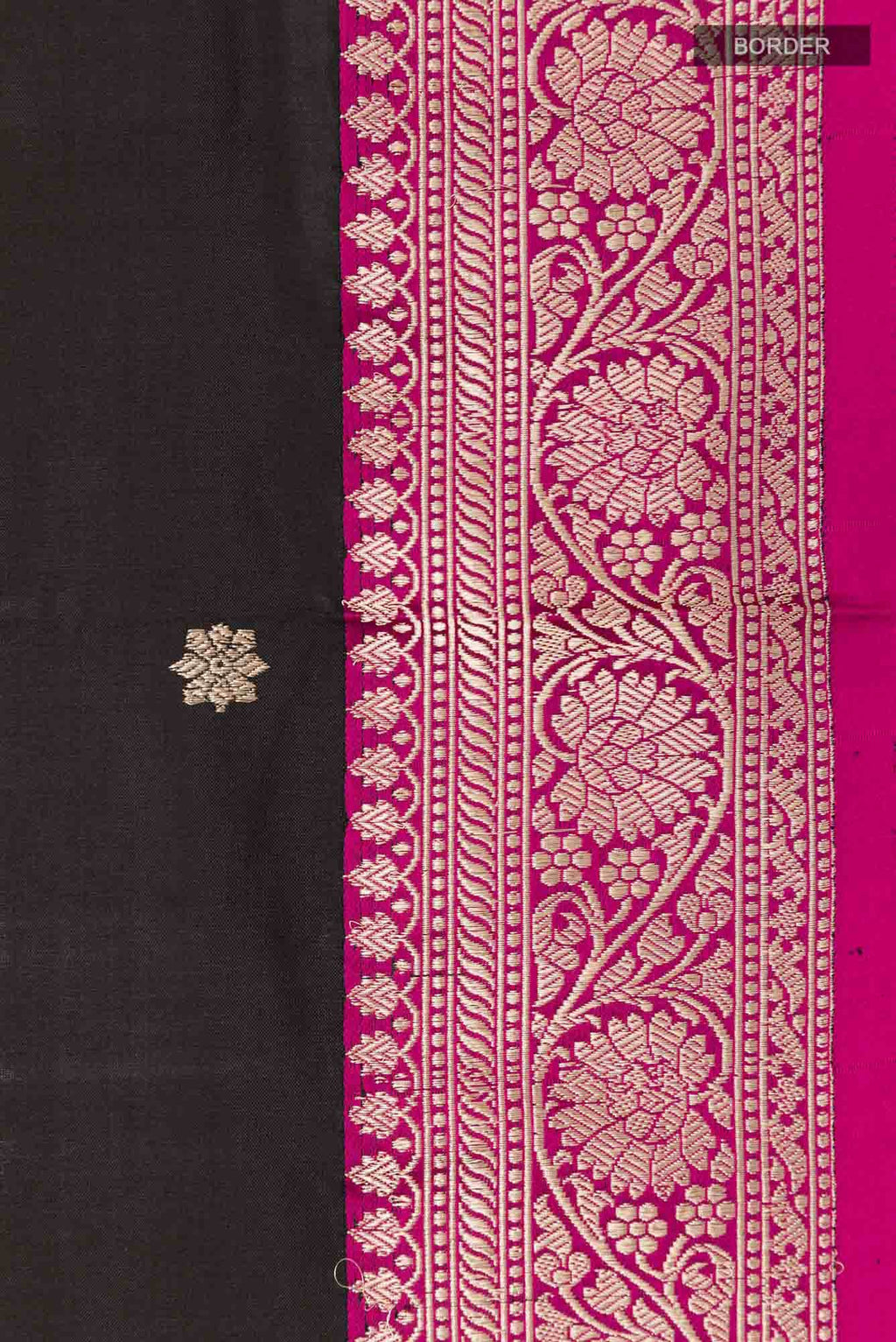 Black Banarasi Katan Silk Saree