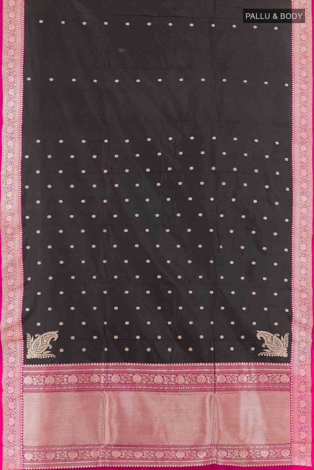 Black Banarasi Katan Silk Saree